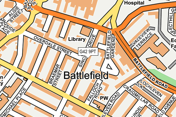 G42 9PT map - OS OpenMap – Local (Ordnance Survey)