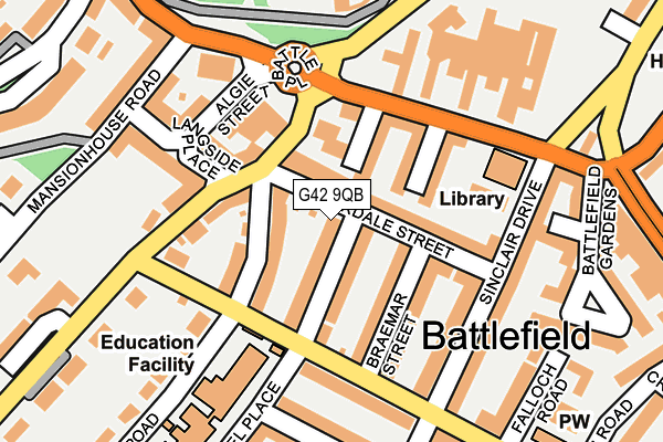 G42 9QB map - OS OpenMap – Local (Ordnance Survey)