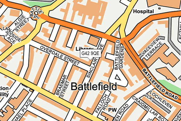 G42 9QE map - OS OpenMap – Local (Ordnance Survey)