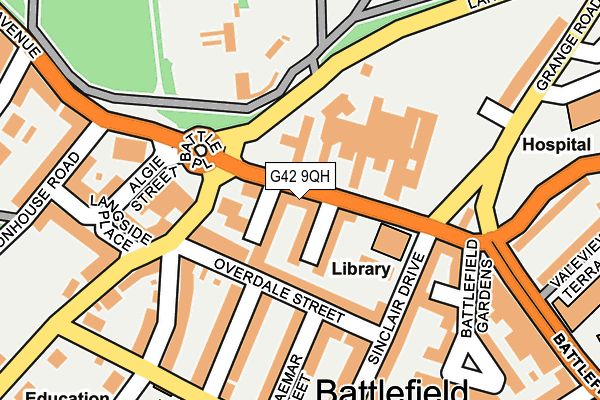 G42 9QH map - OS OpenMap – Local (Ordnance Survey)