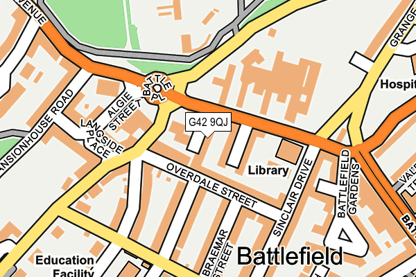 G42 9QJ map - OS OpenMap – Local (Ordnance Survey)