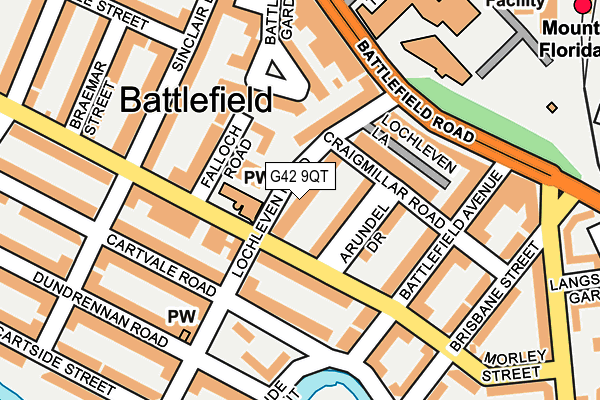 G42 9QT map - OS OpenMap – Local (Ordnance Survey)