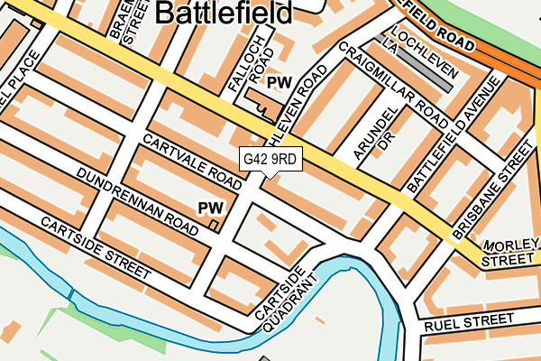 G42 9RD map - OS OpenMap – Local (Ordnance Survey)