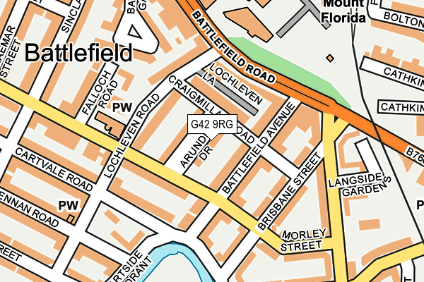 G42 9RG map - OS OpenMap – Local (Ordnance Survey)