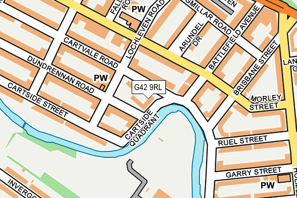 G42 9RL map - OS OpenMap – Local (Ordnance Survey)