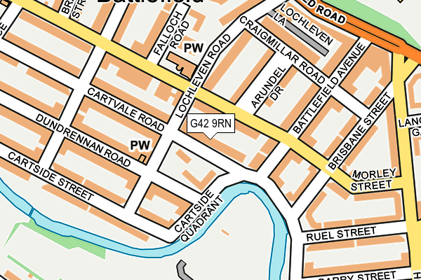 G42 9RN map - OS OpenMap – Local (Ordnance Survey)