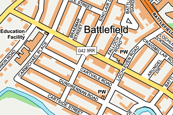 G42 9RR map - OS OpenMap – Local (Ordnance Survey)