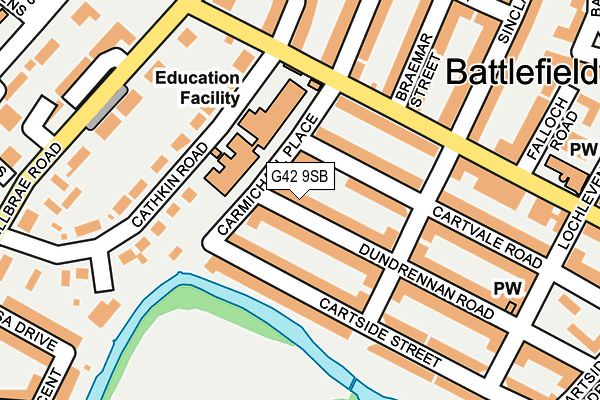 G42 9SB map - OS OpenMap – Local (Ordnance Survey)