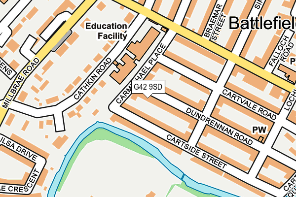 G42 9SD map - OS OpenMap – Local (Ordnance Survey)