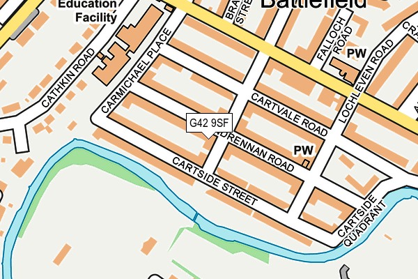 G42 9SF map - OS OpenMap – Local (Ordnance Survey)