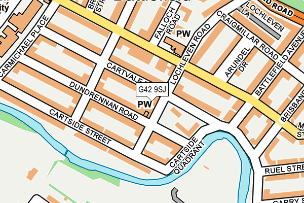 G42 9SJ map - OS OpenMap – Local (Ordnance Survey)