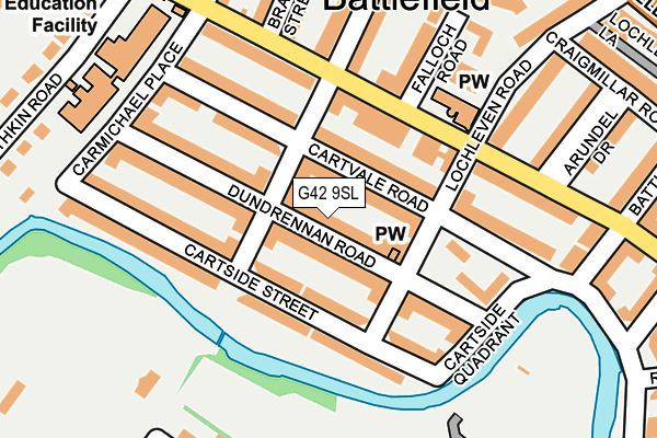 G42 9SL map - OS OpenMap – Local (Ordnance Survey)