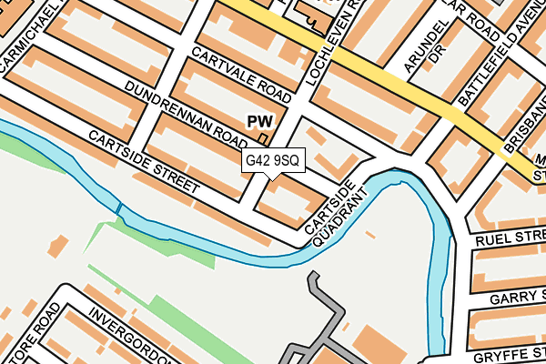G42 9SQ map - OS OpenMap – Local (Ordnance Survey)