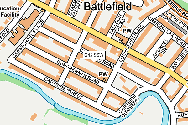 G42 9SW map - OS OpenMap – Local (Ordnance Survey)