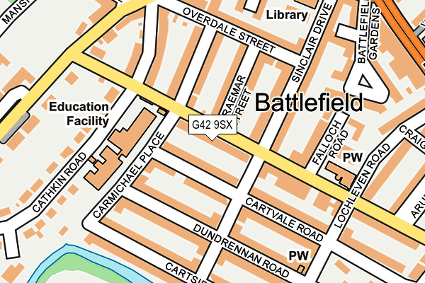 G42 9SX map - OS OpenMap – Local (Ordnance Survey)