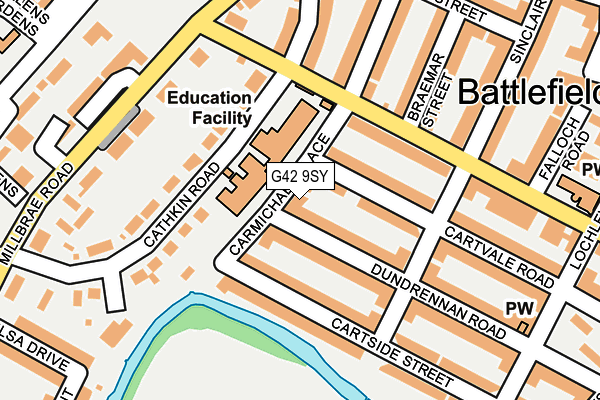 G42 9SY map - OS OpenMap – Local (Ordnance Survey)