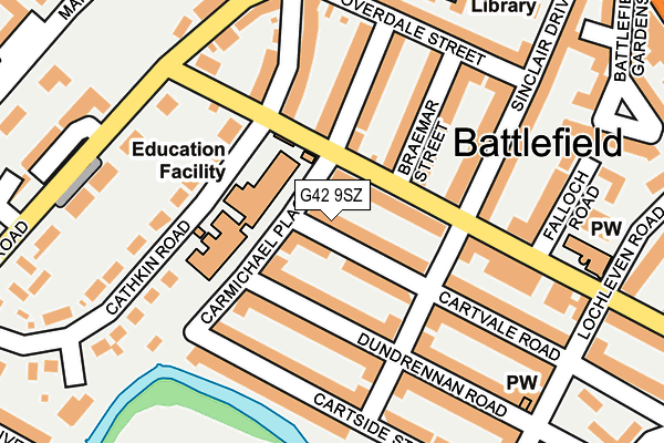 G42 9SZ map - OS OpenMap – Local (Ordnance Survey)