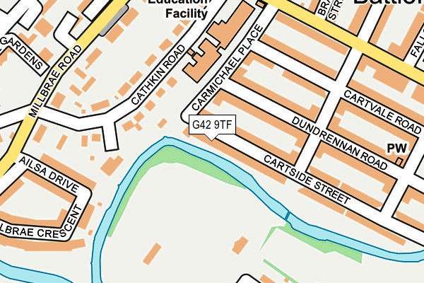 G42 9TF map - OS OpenMap – Local (Ordnance Survey)