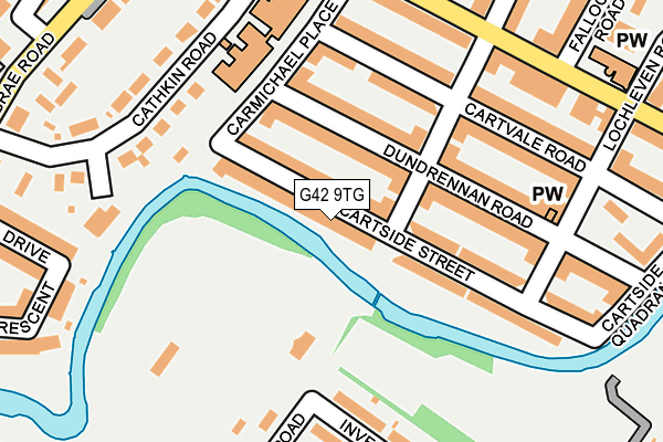 G42 9TG map - OS OpenMap – Local (Ordnance Survey)