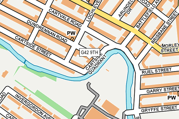 G42 9TH map - OS OpenMap – Local (Ordnance Survey)