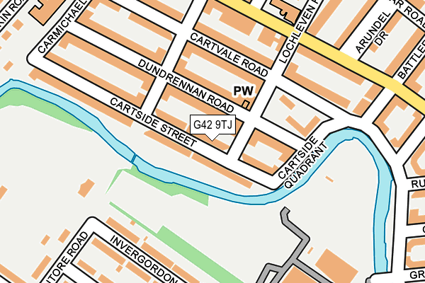 G42 9TJ map - OS OpenMap – Local (Ordnance Survey)