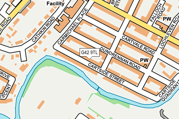 G42 9TL map - OS OpenMap – Local (Ordnance Survey)