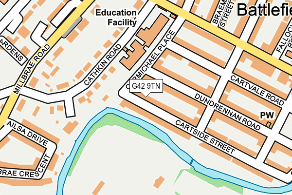 G42 9TN map - OS OpenMap – Local (Ordnance Survey)