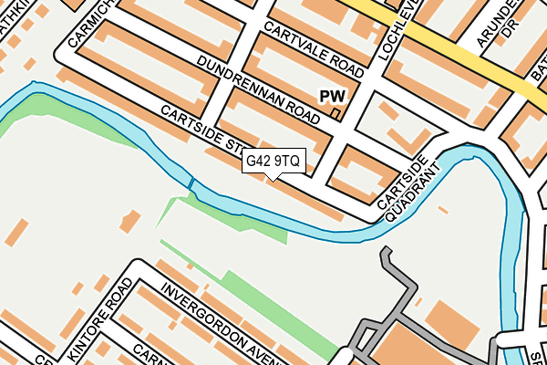 G42 9TQ map - OS OpenMap – Local (Ordnance Survey)