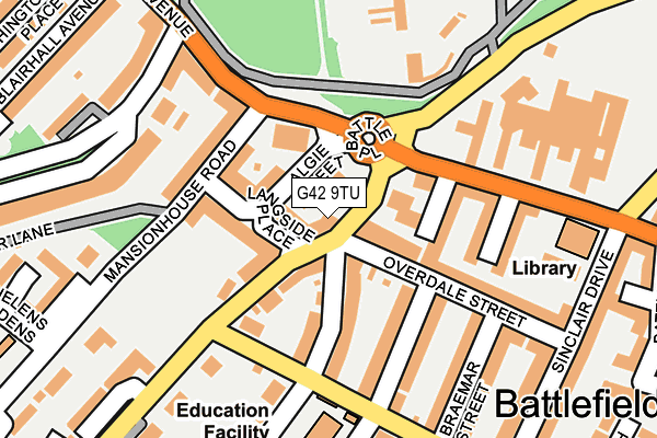 G42 9TU map - OS OpenMap – Local (Ordnance Survey)