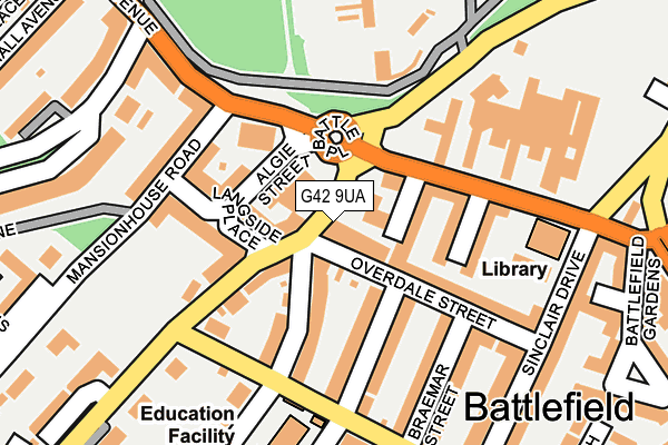 G42 9UA map - OS OpenMap – Local (Ordnance Survey)