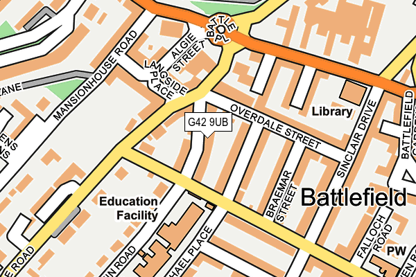 G42 9UB map - OS OpenMap – Local (Ordnance Survey)