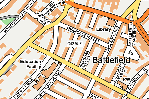 G42 9UE map - OS OpenMap – Local (Ordnance Survey)