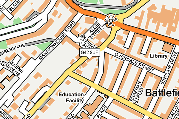 G42 9UF map - OS OpenMap – Local (Ordnance Survey)