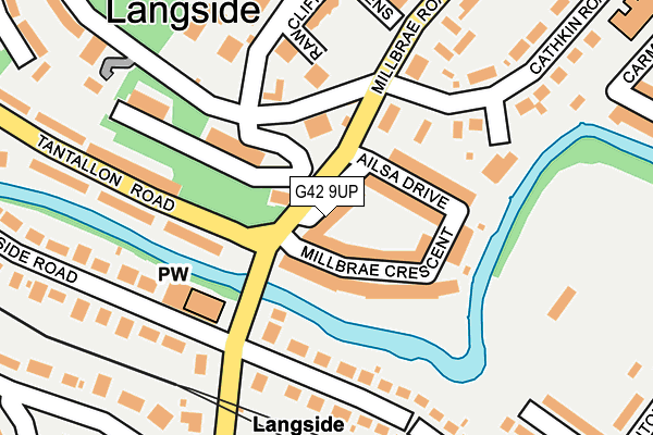 G42 9UP map - OS OpenMap – Local (Ordnance Survey)