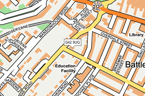 G42 9UQ map - OS OpenMap – Local (Ordnance Survey)