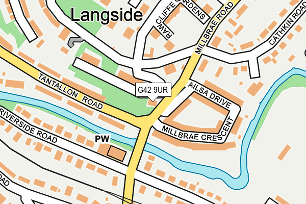 G42 9UR map - OS OpenMap – Local (Ordnance Survey)