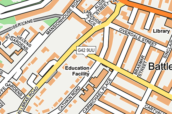 G42 9UU map - OS OpenMap – Local (Ordnance Survey)