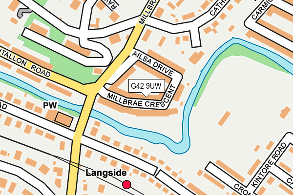 G42 9UW map - OS OpenMap – Local (Ordnance Survey)