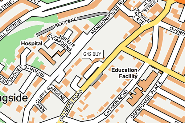 G42 9UY map - OS OpenMap – Local (Ordnance Survey)