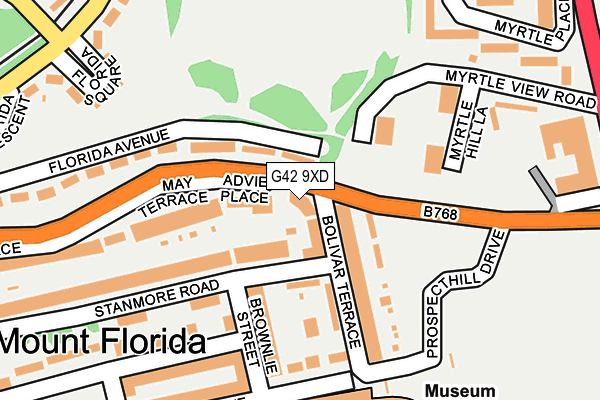G42 9XD map - OS OpenMap – Local (Ordnance Survey)