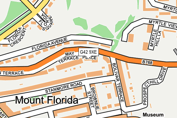 G42 9XE map - OS OpenMap – Local (Ordnance Survey)