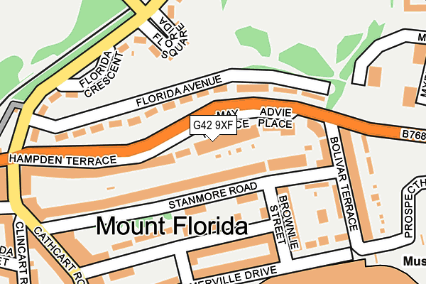 G42 9XF map - OS OpenMap – Local (Ordnance Survey)