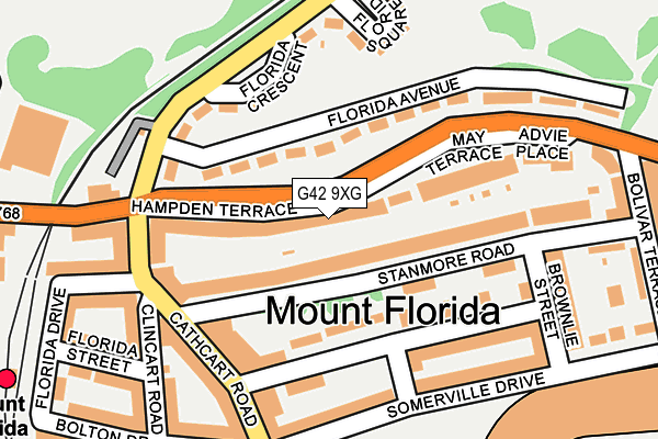 G42 9XG map - OS OpenMap – Local (Ordnance Survey)