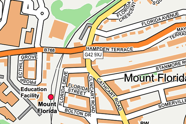 G42 9XJ map - OS OpenMap – Local (Ordnance Survey)