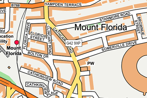 G42 9XP map - OS OpenMap – Local (Ordnance Survey)