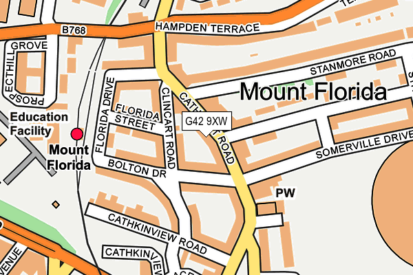 G42 9XW map - OS OpenMap – Local (Ordnance Survey)