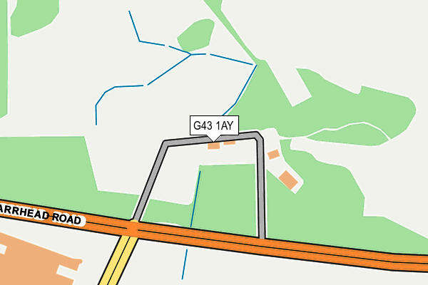 G43 1AY map - OS OpenMap – Local (Ordnance Survey)