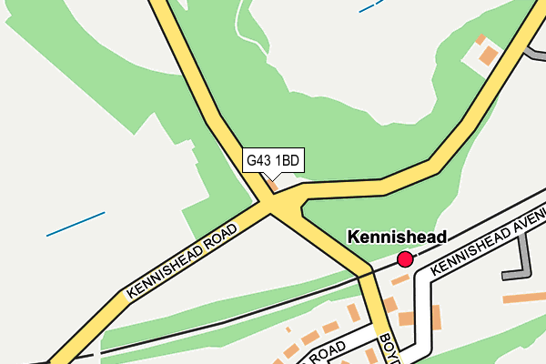 G43 1BD map - OS OpenMap – Local (Ordnance Survey)