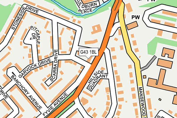 G43 1BL map - OS OpenMap – Local (Ordnance Survey)