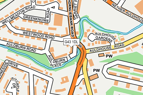G43 1DL map - OS OpenMap – Local (Ordnance Survey)